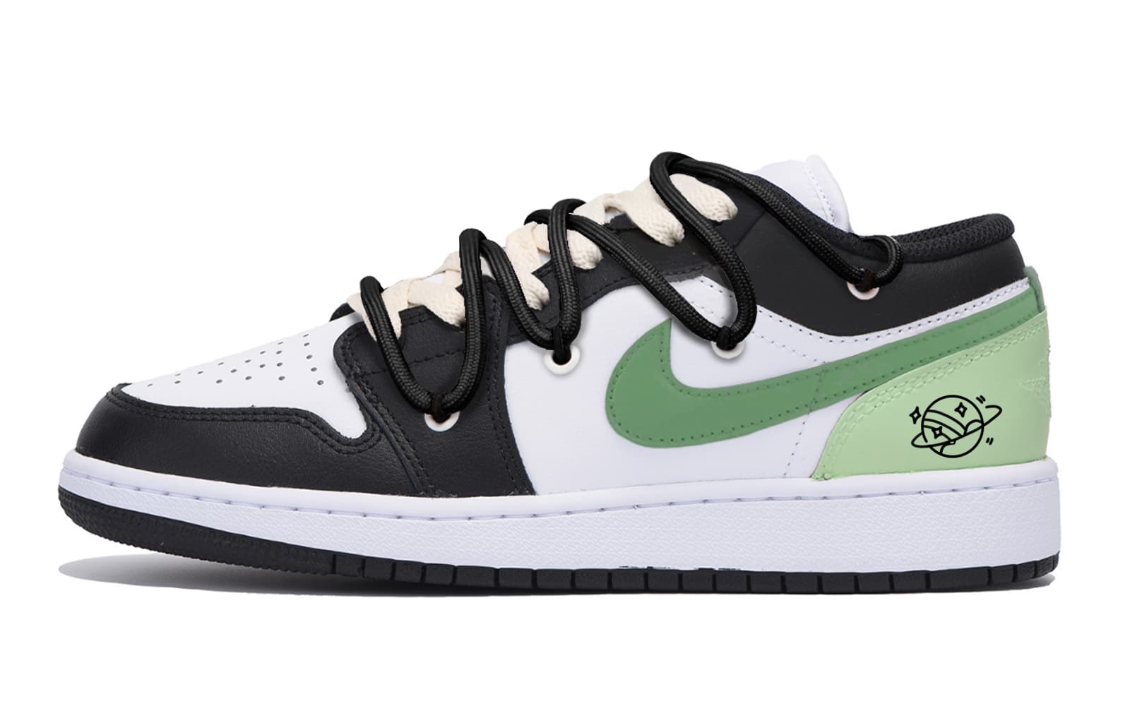 JORDAN Air JORDAN 1 Vintage Basketball Shoes Men Low-Top Black Green