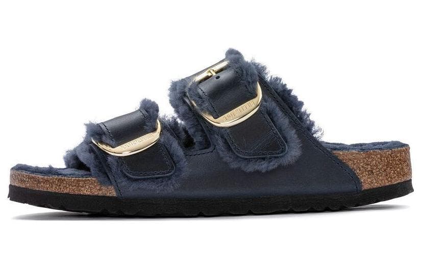 Birkenstock Slide Slippers Women's Midnight Blue Narrow Fit