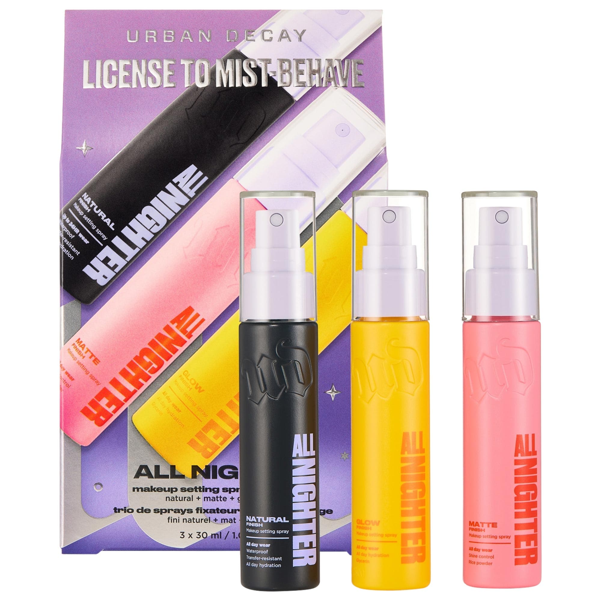 Mini License to Mist-Behave All Nighter Makeup Setting Spray Trio Gift Set