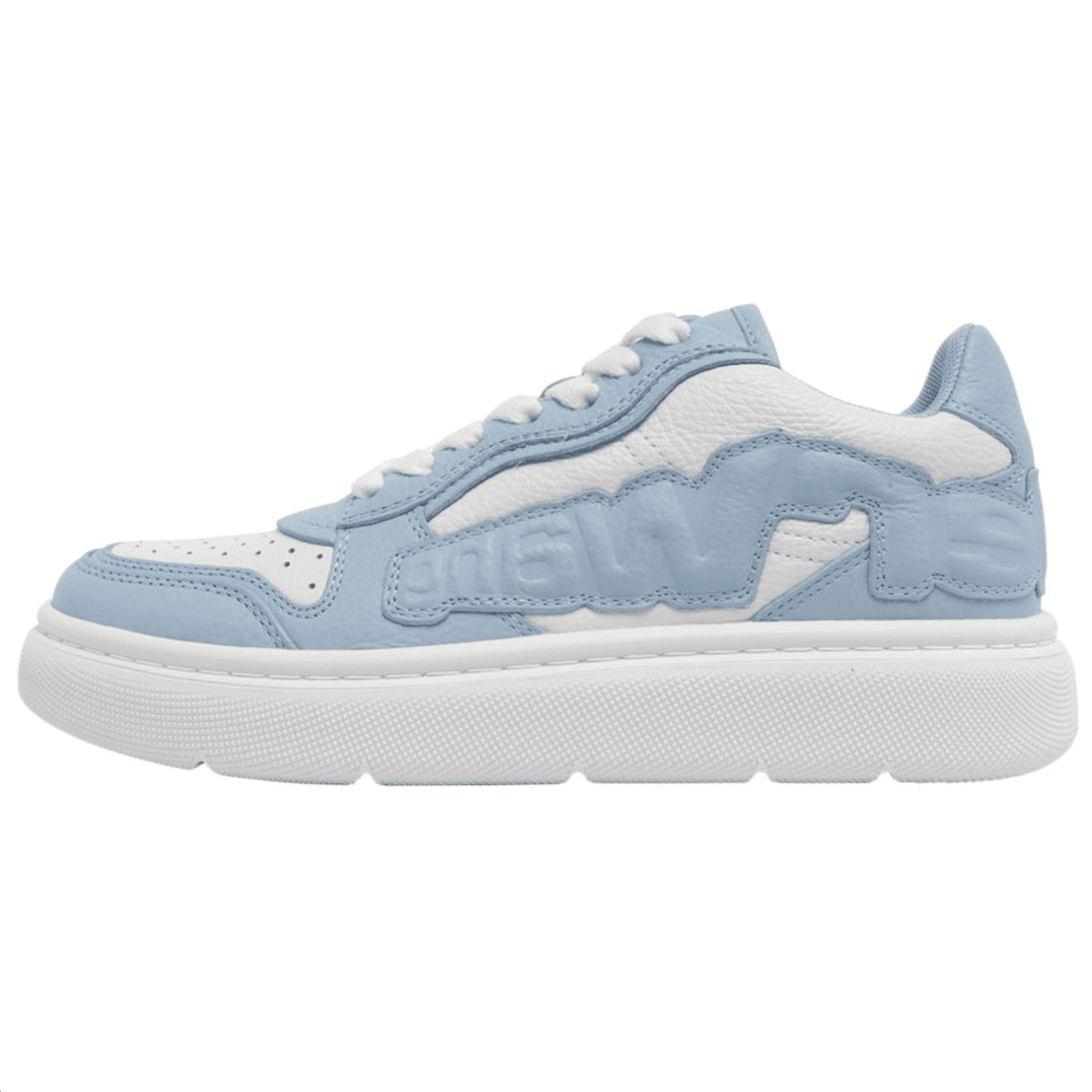 alexander wang Cowhide Round Toe Lace-Up Logo Low-Top Sneakers Unisex Blue