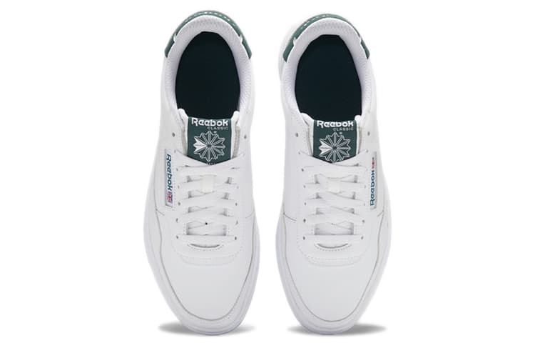 Reebok Court Peak Slip-Resistant Cushioning Abrasion-Resistant Low-Top Skateboard Shoes Unisex White