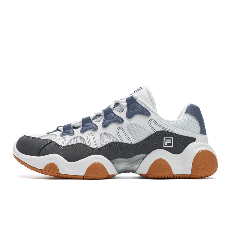 FILA JAGGER 2025 Paw Shoes Retro Fashion Versatile Simple Personality Trendy Sports Comfortable Breathable Lightweight Low-Top Casual Shoes Men's White Grey