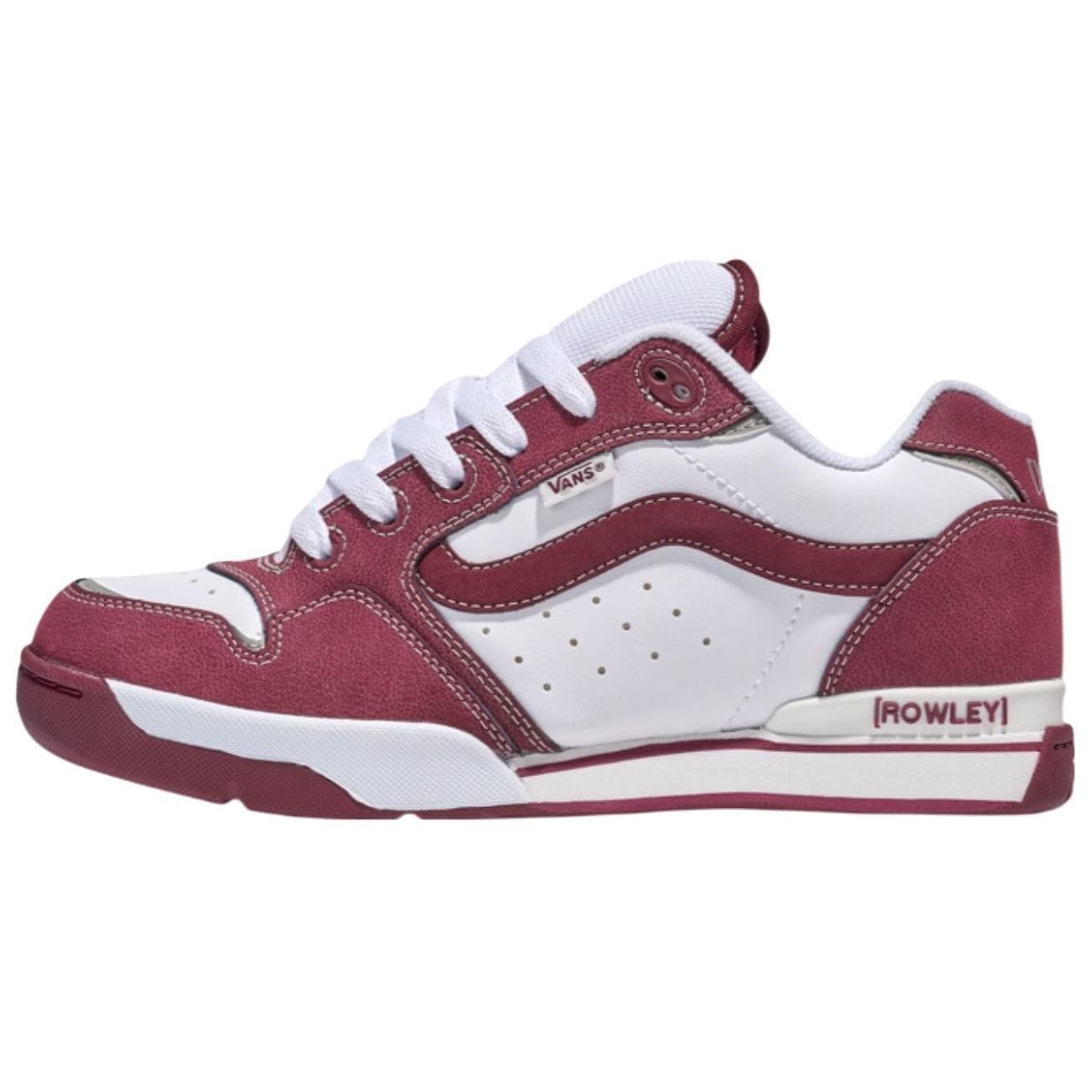 Vans Rowley Xlt Comfortable Low-Top Skate Shoes Men's Red White