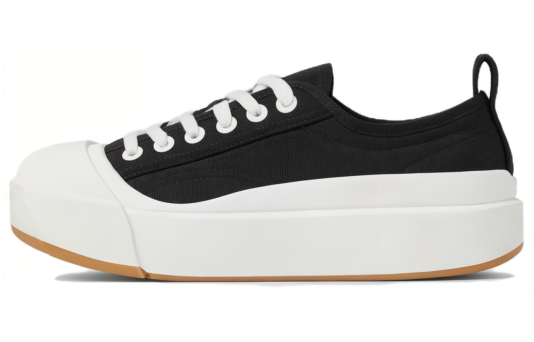 Bottega Veneta Vulcan Low-Top Skateboard Shoes Women's Black White