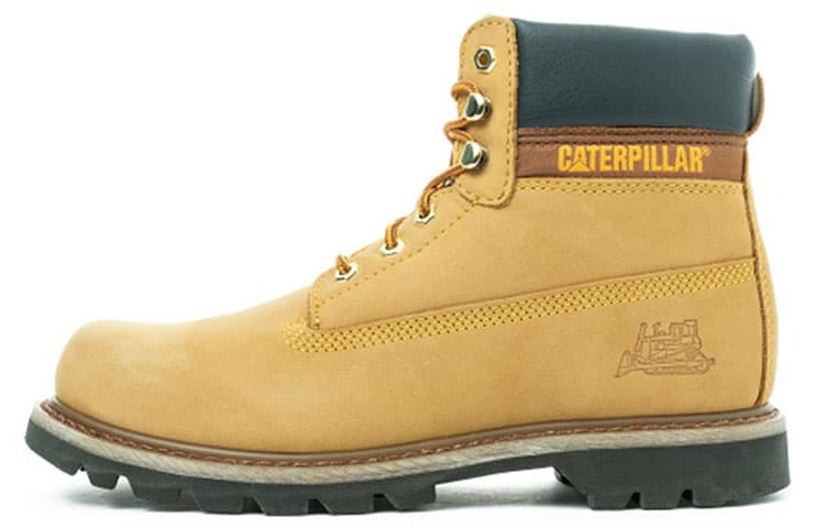 CAT Colorado Series Wear-Resistant Slip-Resistant Crew Outdoor Boots Unisex Yellow