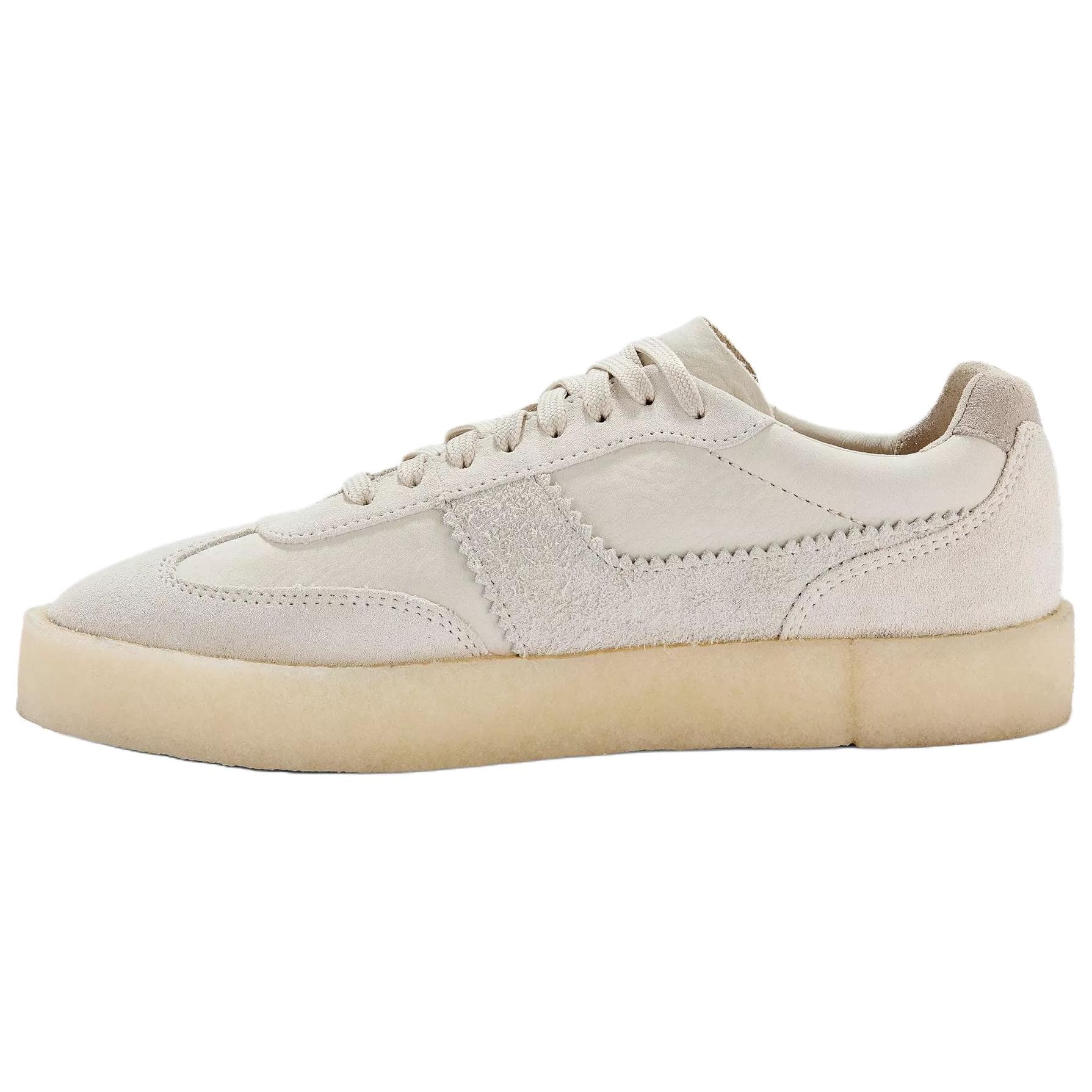 Clarks Tor 80 Suede Retro Round Toe Low-Top Skate Shoes Women's White