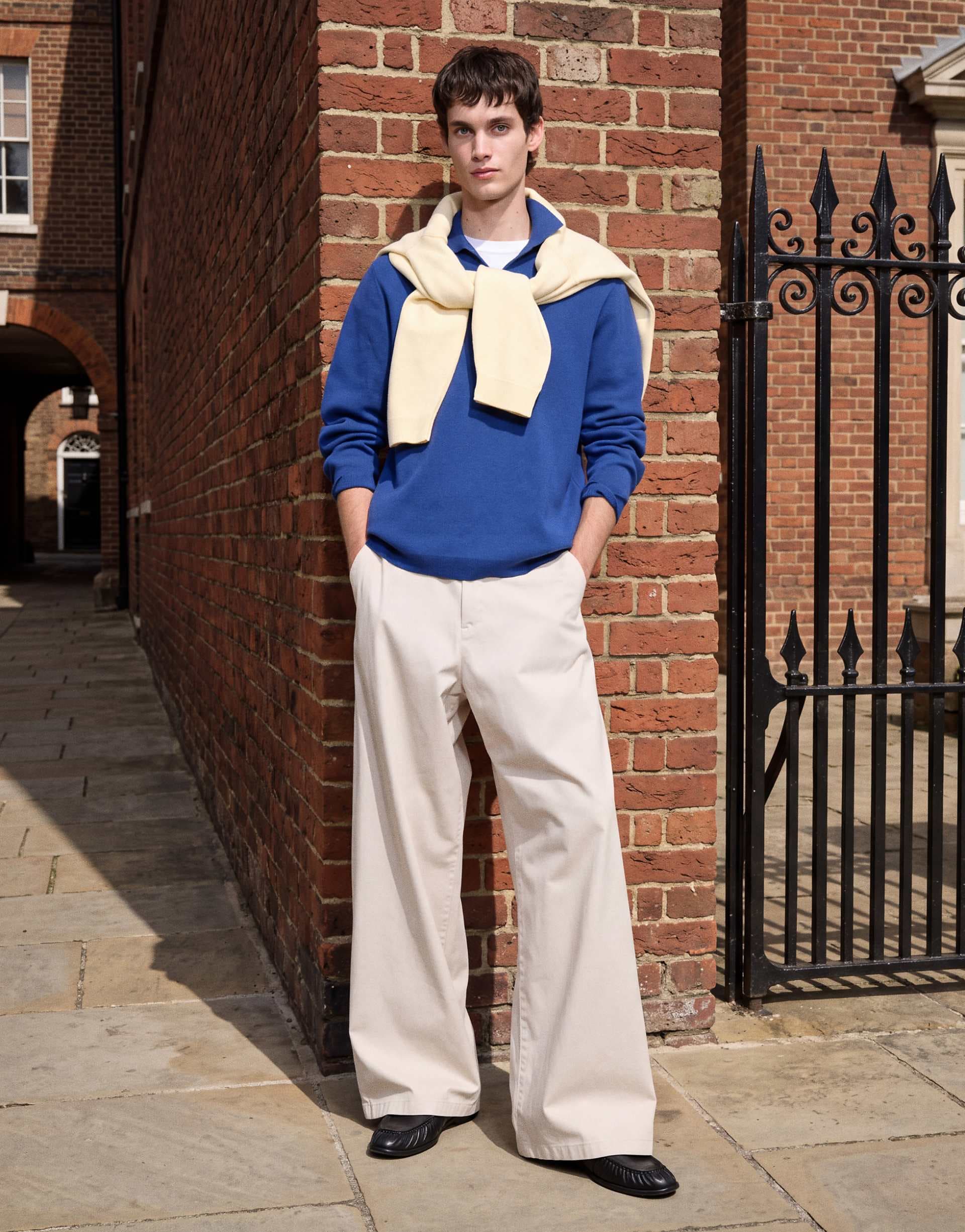 ASOS DESIGN loose chinos in stone