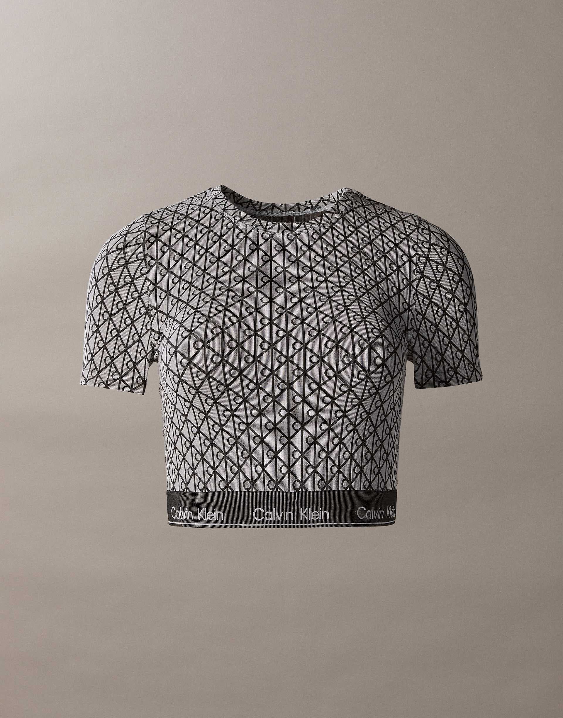 Calvin Klein Shapewear short sleeve top in all over print