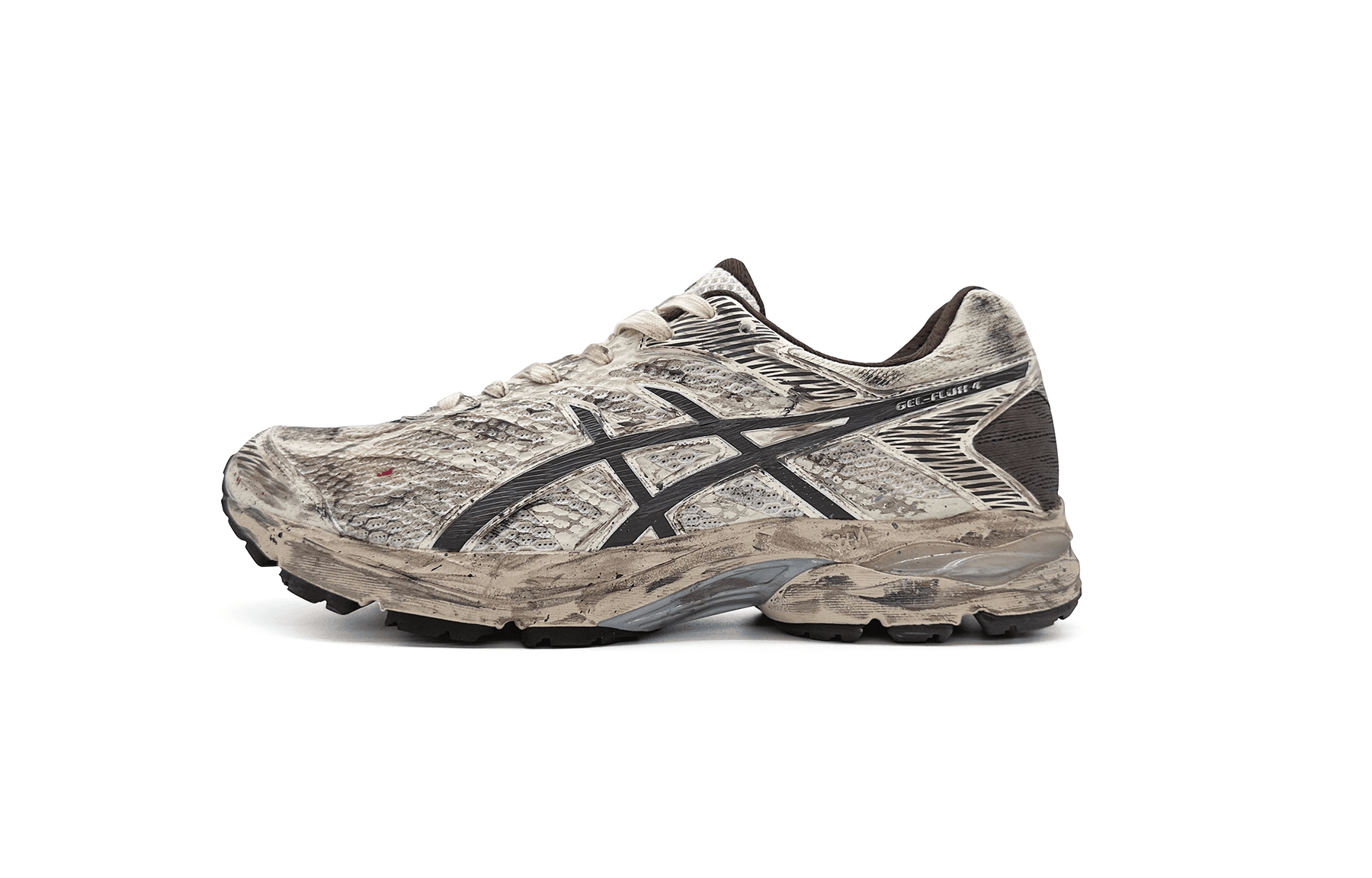 Asics Gel-Flux 4 Slip-Resistant Low-Top Running Shoes Unisex Beige Brown