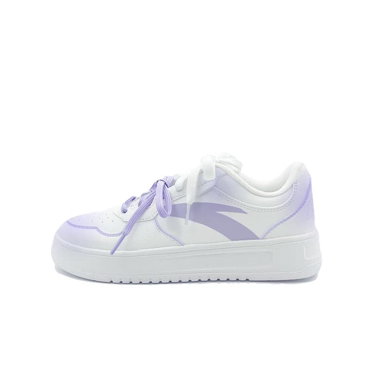 Custom Sneakers Anta 'Easy' Purple Line Sweet Campus Style Fresh Niche Slip-Resistant Wear-Resistant Low-Top Skate Shoes Unisex Purple
