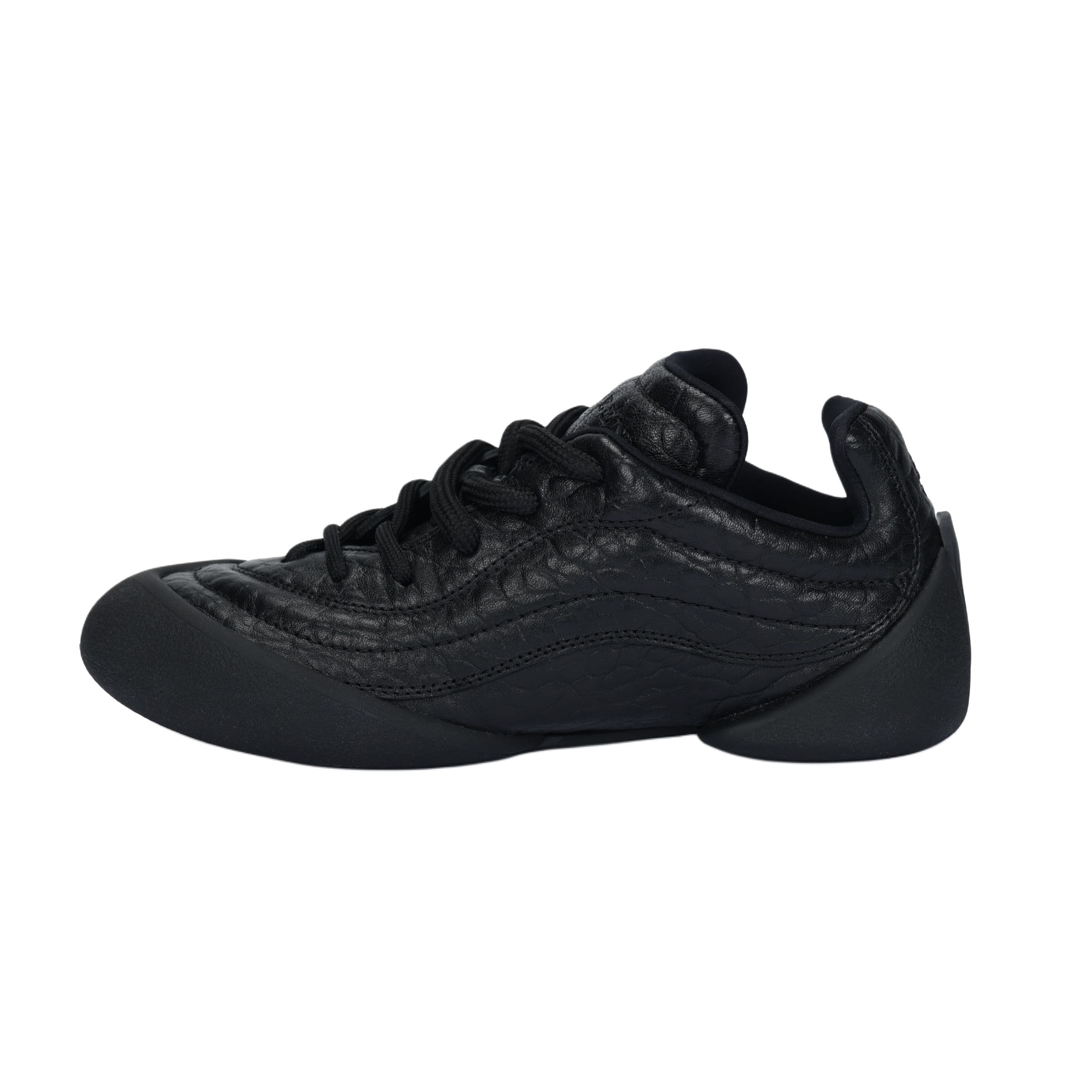 Alexander McQueen Flexion Leather Lace-Up Round Toe Low-Top Casual Shoes Women's Black