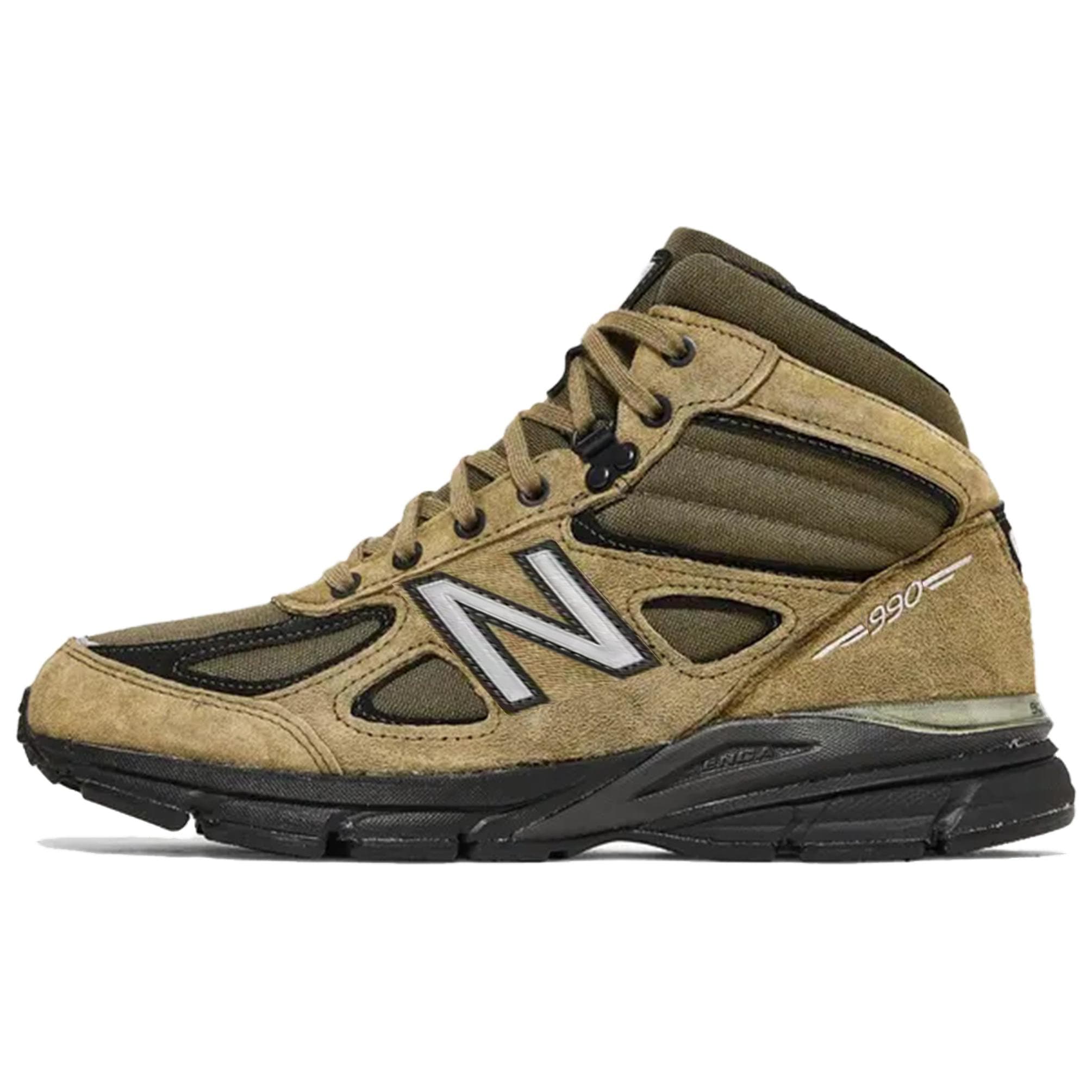 New Balance NB 990 V4 Comfortable Soft High-Top Running Shoes Men's Brown