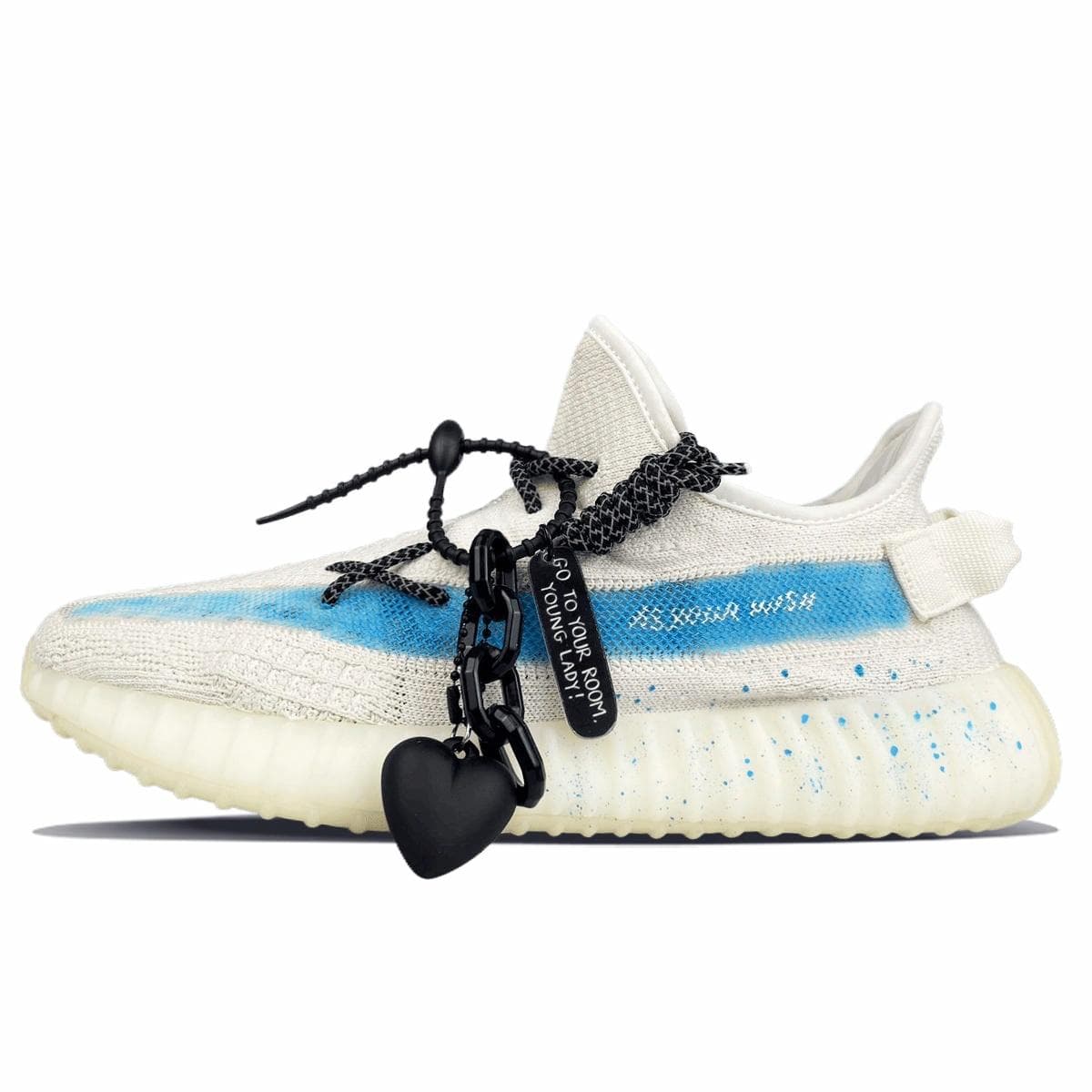 Adidas Originals Yeezy Boost 350 V2 Casual Shoes Unisex Low-Top White Purple