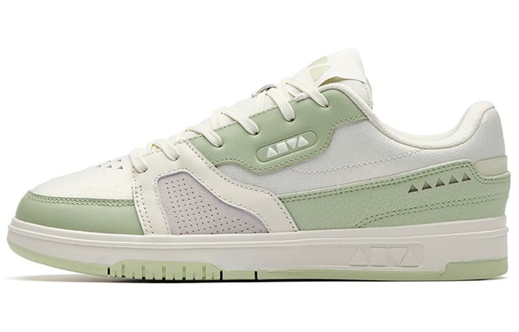 Anta Qiuyou Wear-Resistant Low-Top Skateboard Shoes Women's White Green