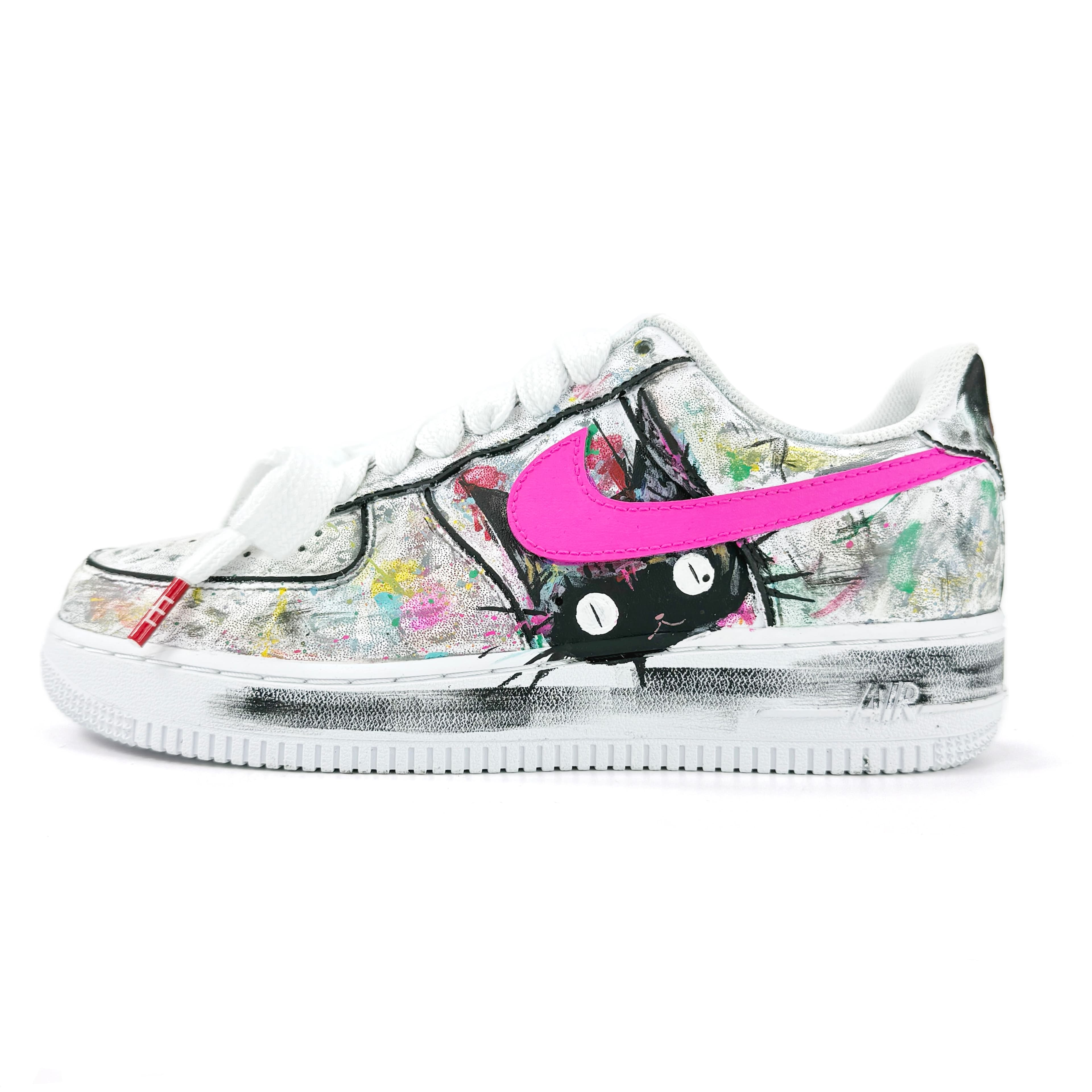 Nike Air Force 1 Coverage Wear-Resistant Low-Top Skateboard Shoes Unisex White Gray Black