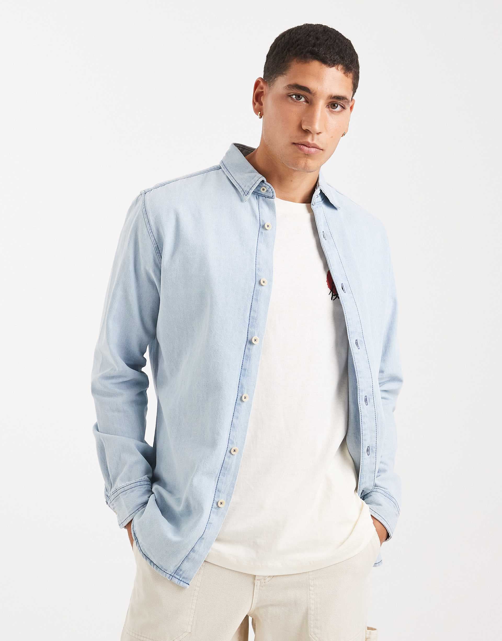 Jack & Jones denim shirt in light blue