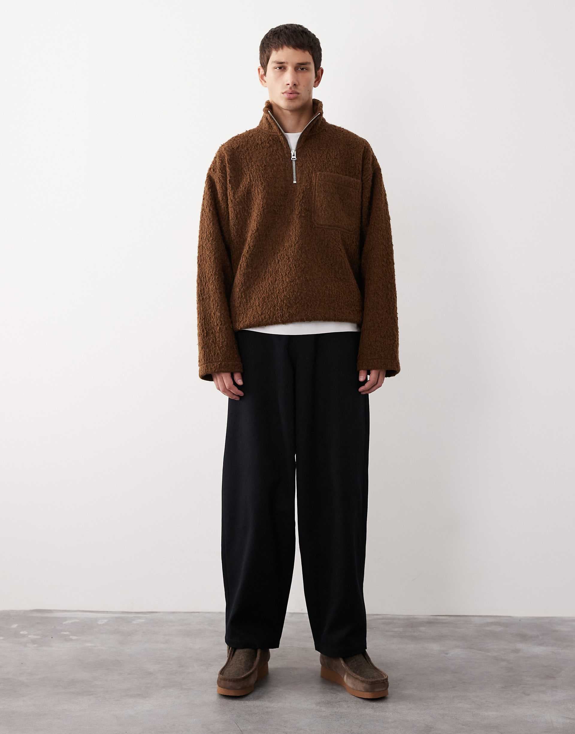 ASOS COLLECTIVE AC-B-254 tapered barrel pants in black