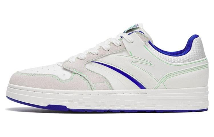 Anta Street Naughty Anti-Slip And Wear-Resistant Lightweight Low-Top Skateboard Shoes White Blue