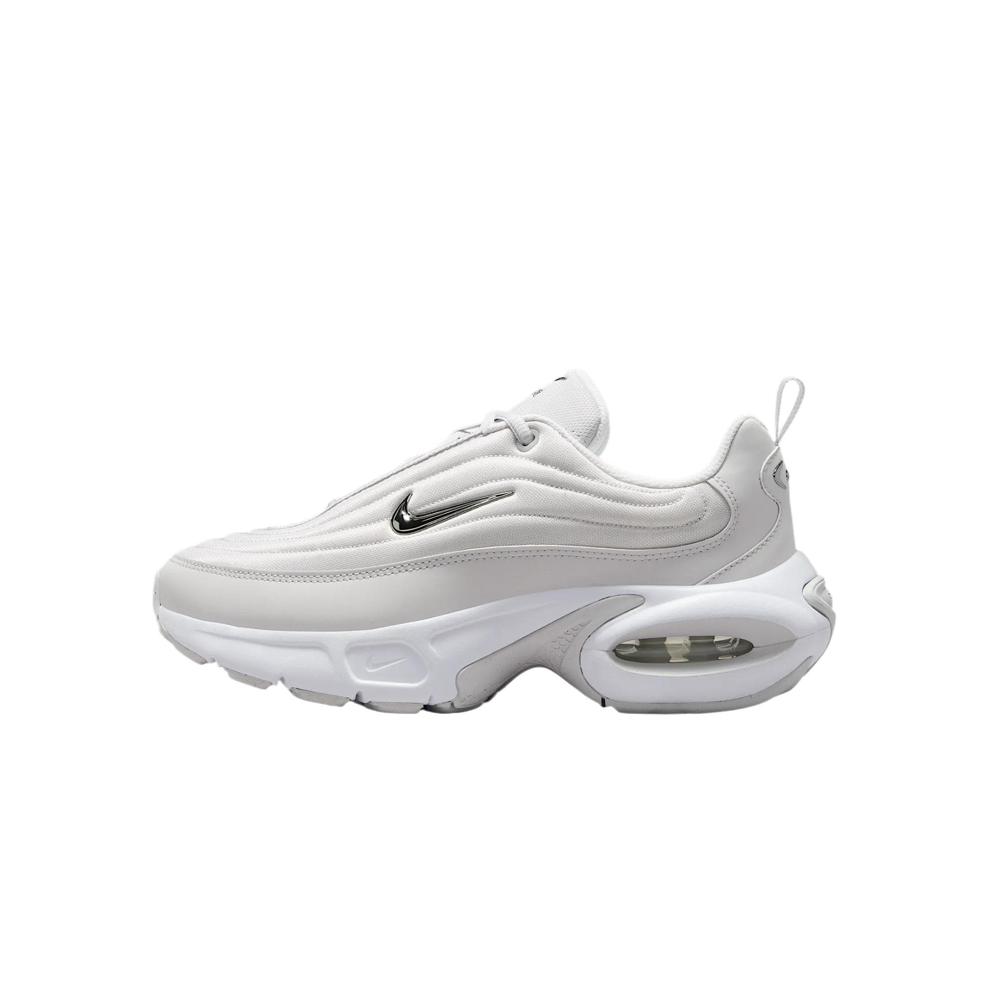 Nike Air Max Portal Abrasion Resistant Low Top Casual Training Running Shoes Women's Silver White