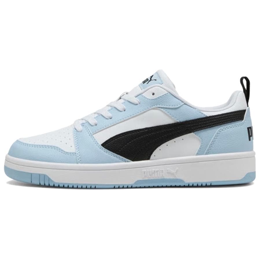 PUMA Rebound v6 Comfort Versatile Wear-Resistant Breathable Low-Top Skate Shoes Unisex Blue-White-Black