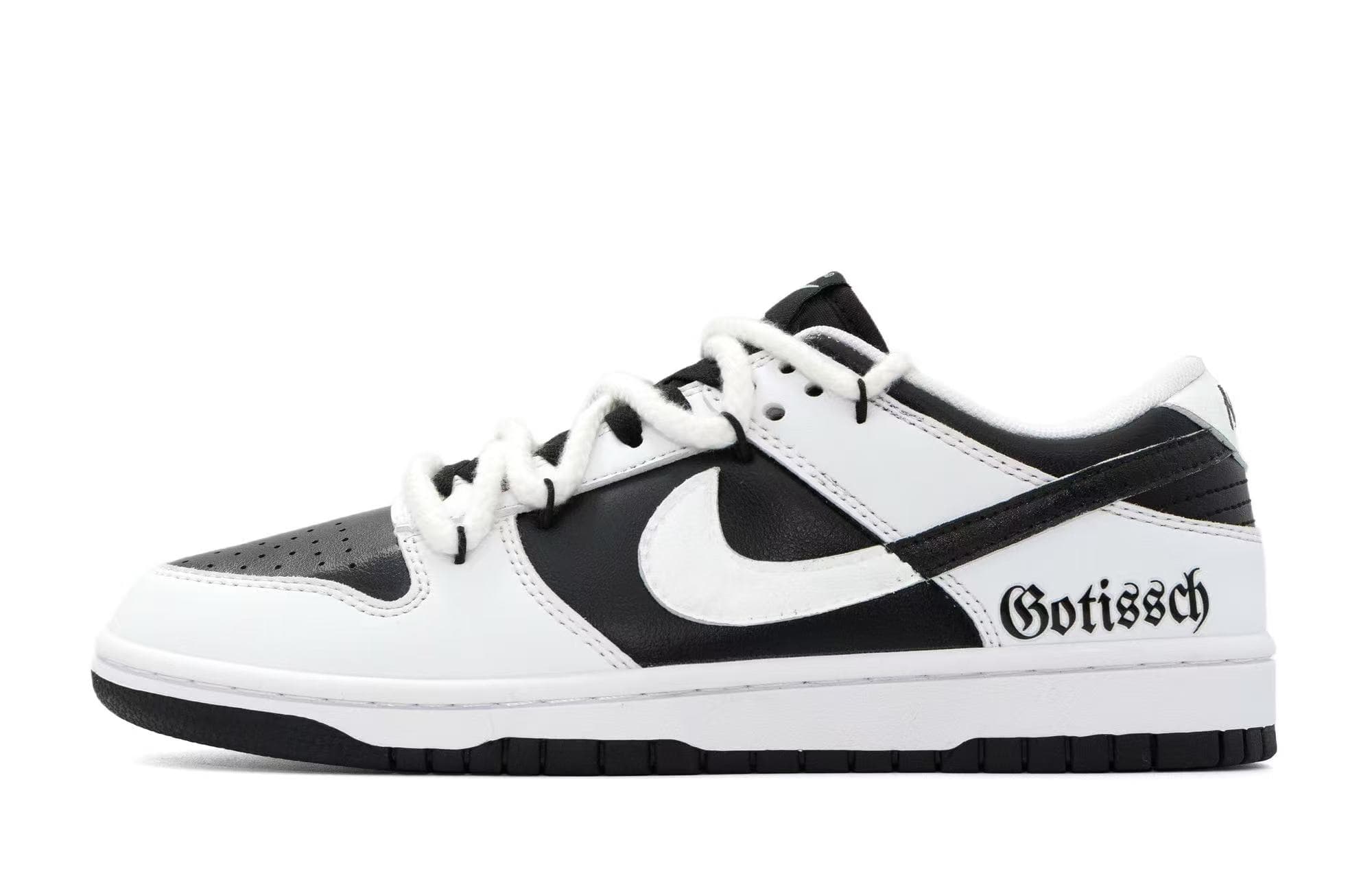 Custom Sneakers Nike Dunk 'Mischief Notebook' Classic Color Block Trend Wear-Resistant Breathable Low-Top Skate Shoes Unisex Black White