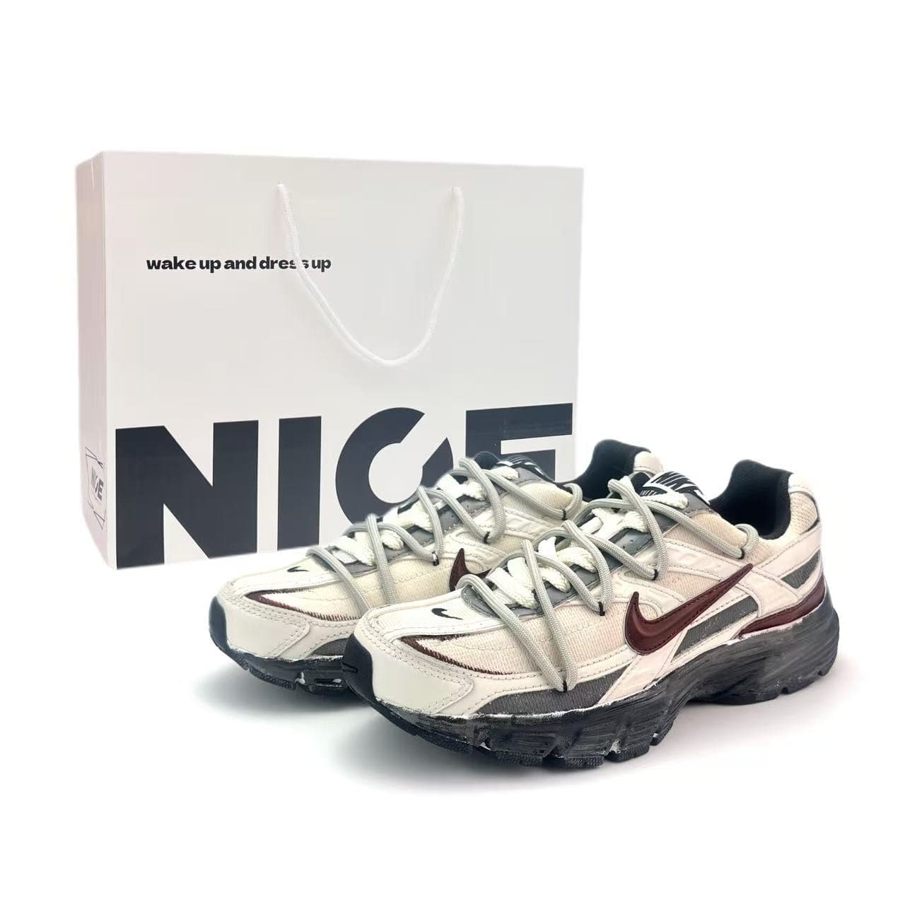 Custom Sneakers Nike Initiator New Year Edition Campus Retro Functional Comfort Workwear High Street American Wasteland Cushion Wear-Resistant Anti-Slip Low-Top Urban Commuter Running Shoes Unisex Gray
