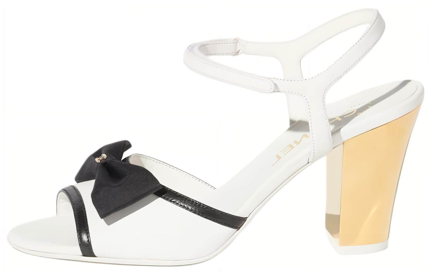 CHANEL Leather 24S Comfort Versatile Single-Strap Sandals 8.5cm Women's White