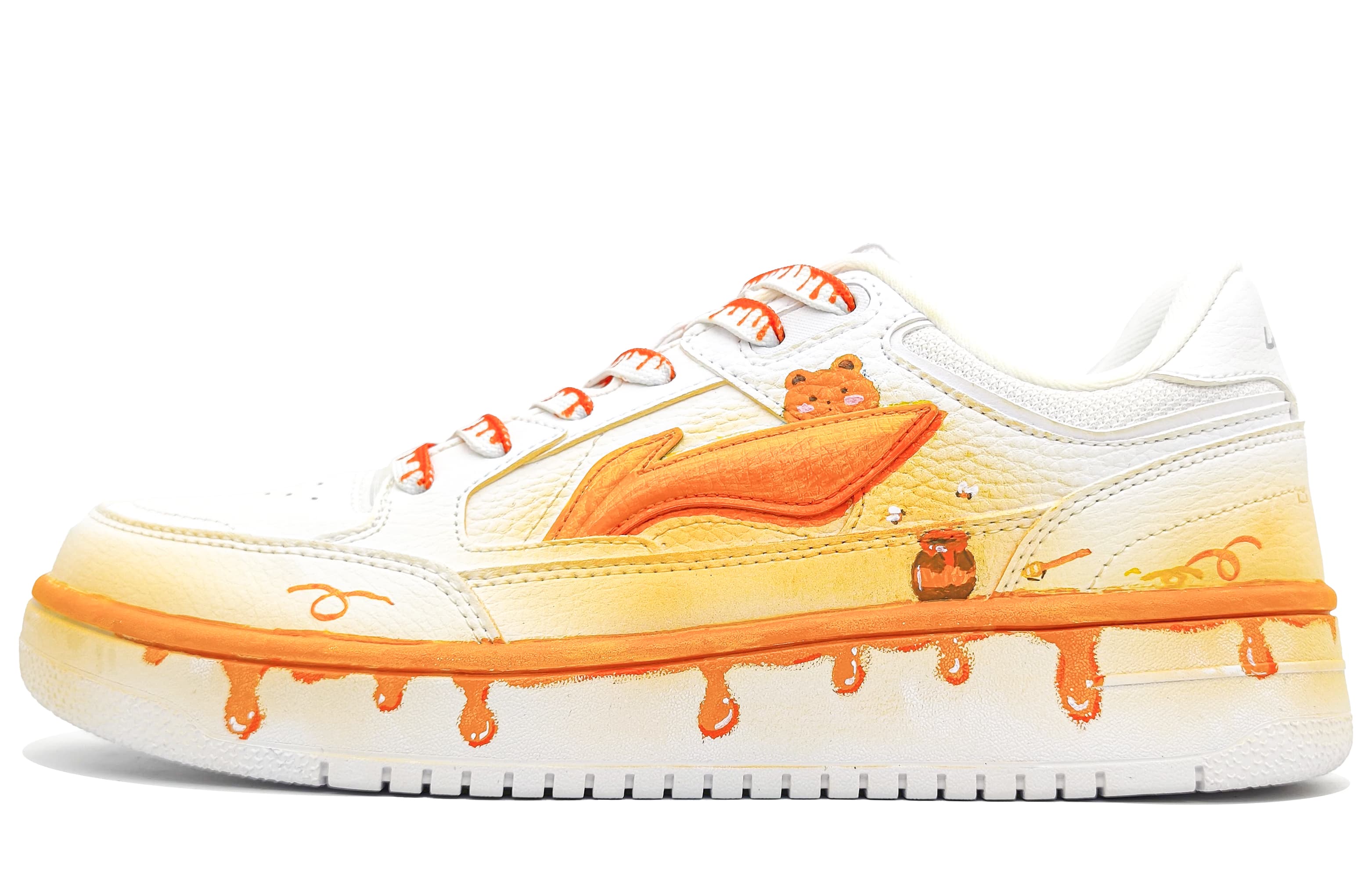 LiNing Tianji Anti-Slip Wear-Resistant Low-Top Skateboard Shoes Men's Honey Orange
