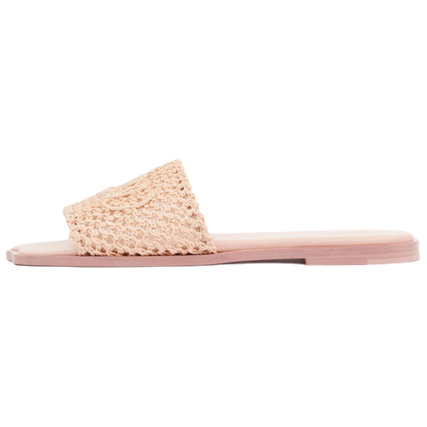 Chloe SOLEIL Flat Slip-On Slide Sandals Women's Beige
