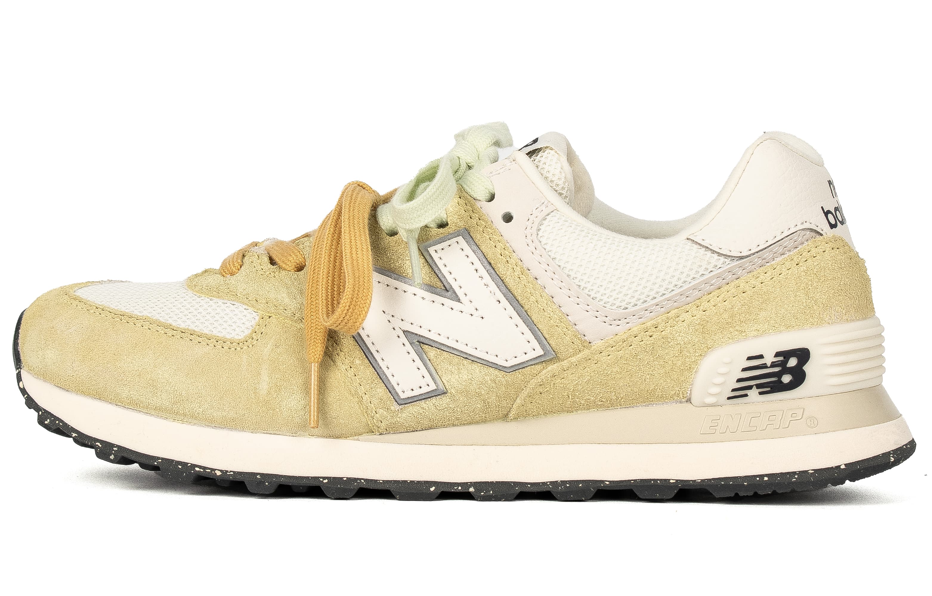 New Balance NB 574 Mango WS Fresh Spring Season MIU Sky Blue Couple Outdoor Low-Top Running Shoes Unisex Lemon Yellow