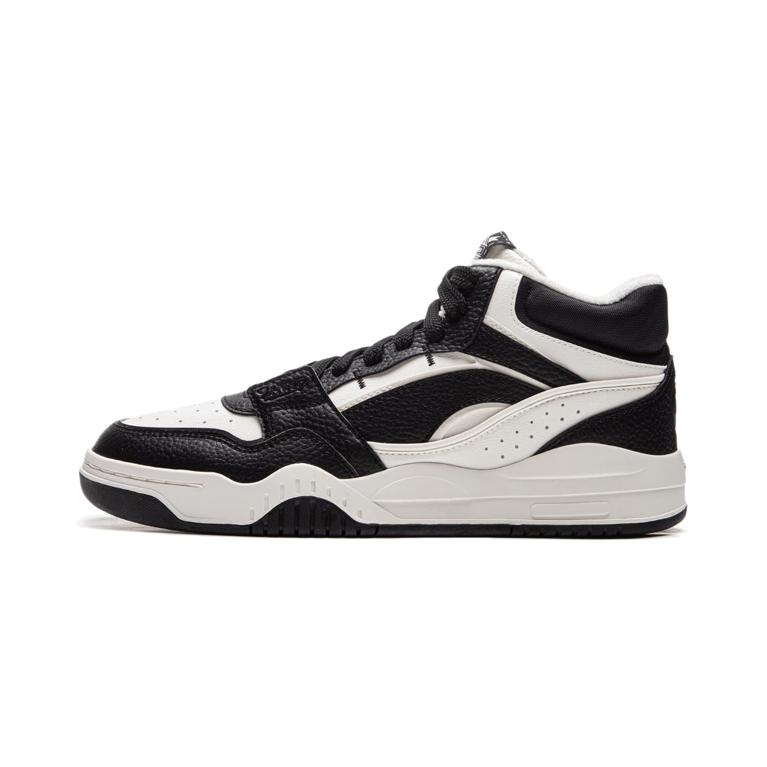 LINING Moonlight White HI Skateboard Shoes Unisex Mid Top Black/Mist White