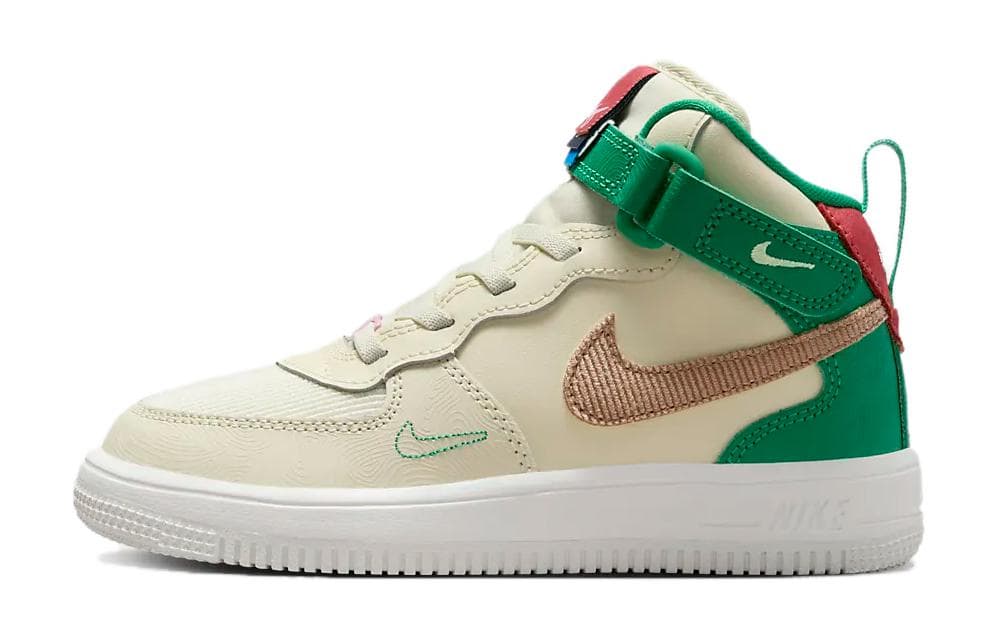 Nike Force 1 Mid EasyOn SE PS 'Coconut Milk Stadium Green'