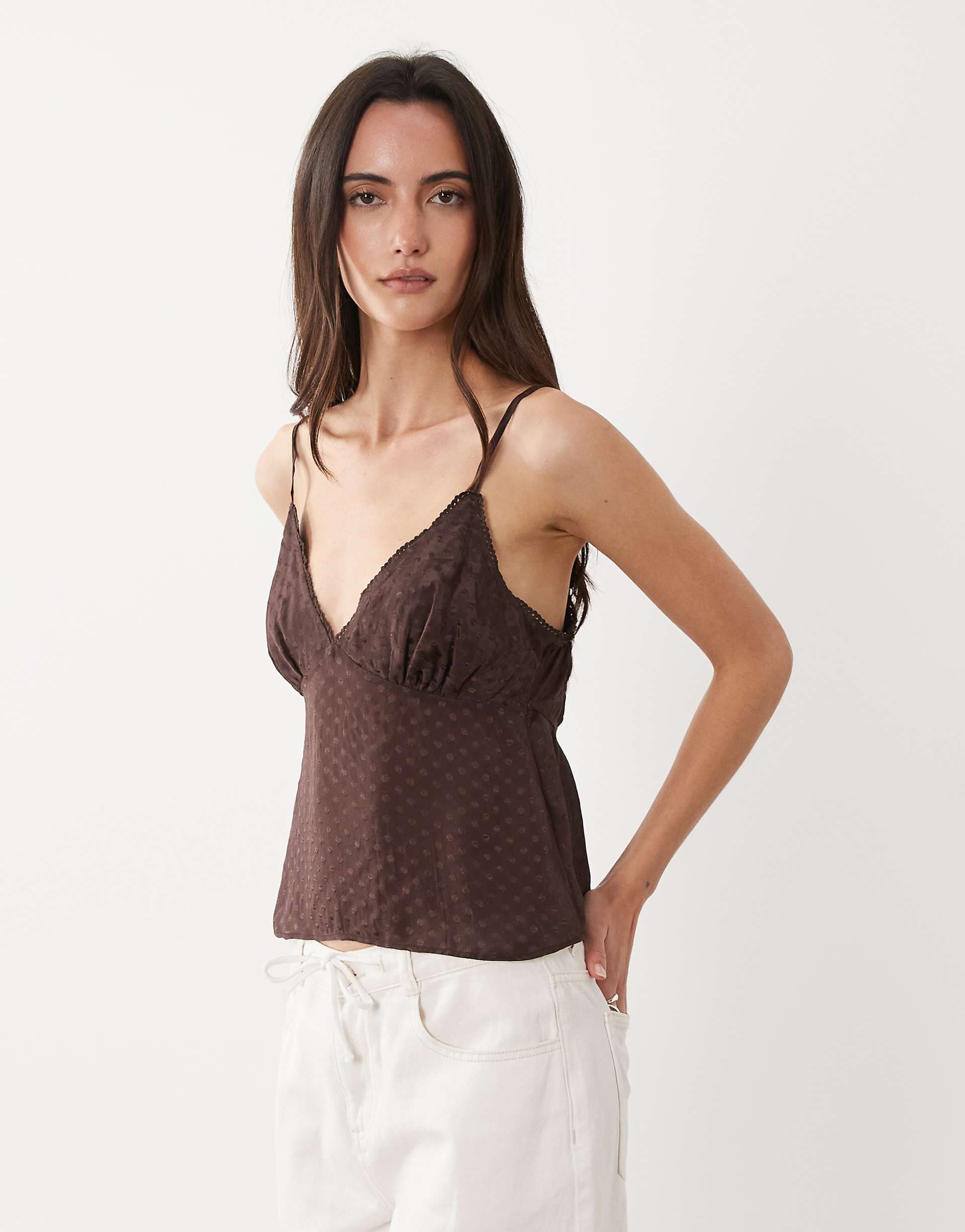 Cotton On day dream strappy cami in brown