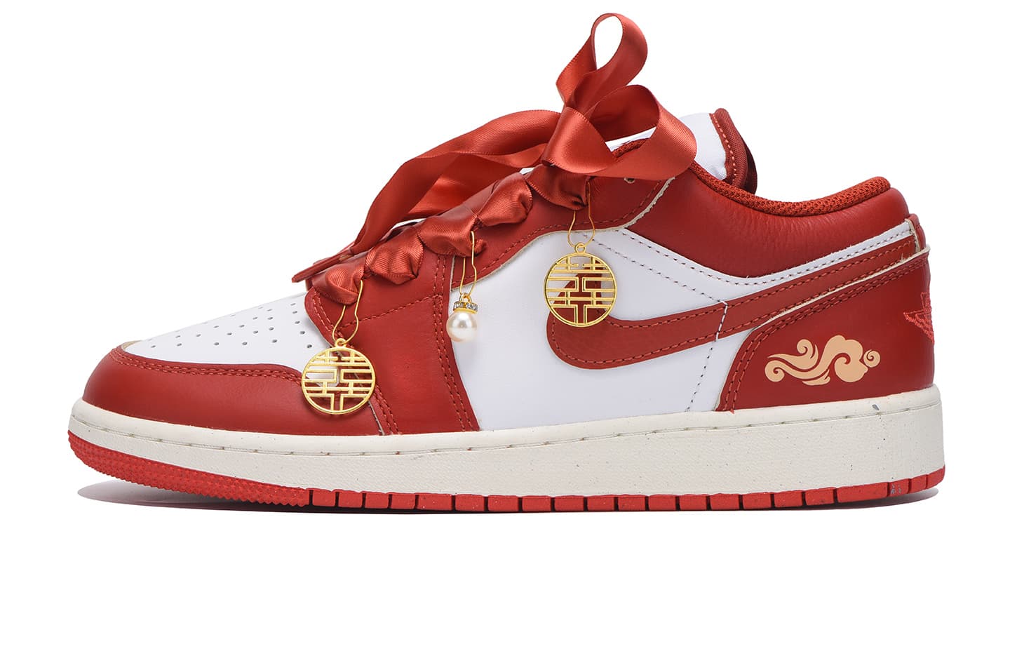 JORDAN Air JORDAN 1 Vintage Basketball Shoes Women's Low Top True Red