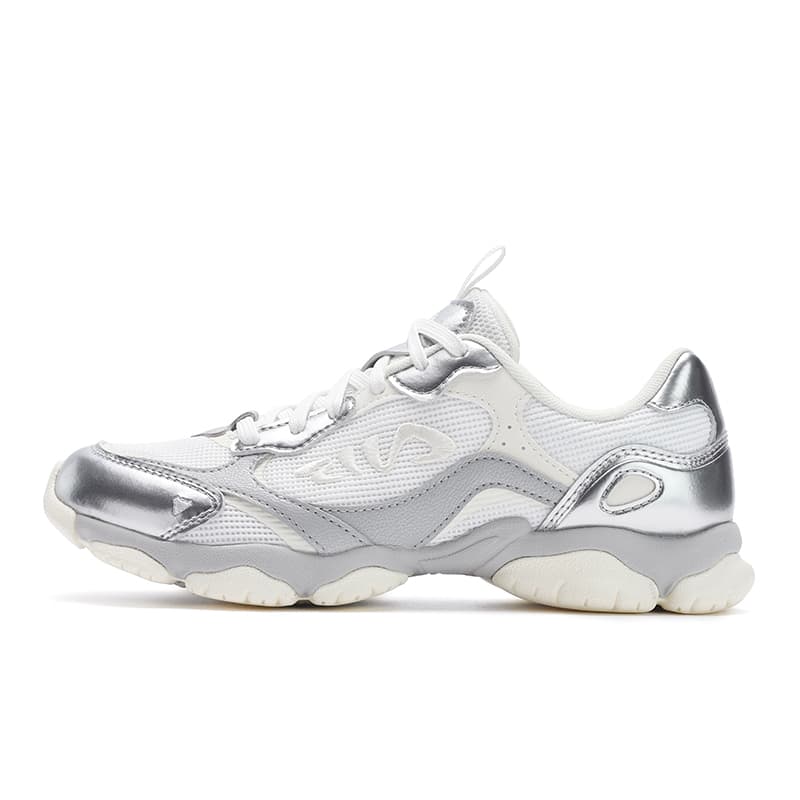 FILA FLUID 6 ST Cat Paw Shoes Abrasion Resistant Low top Chunky Sneakers Women's Gray White