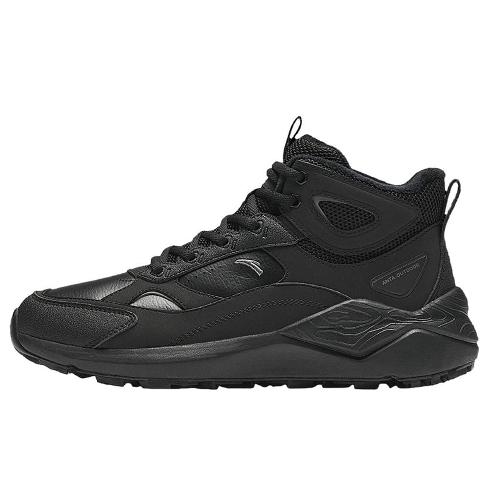 Anta 'Tazhou' Comfortable Fleece-Lined Slip-Resistant Warm High-Top Casual Shoes Women's Black
