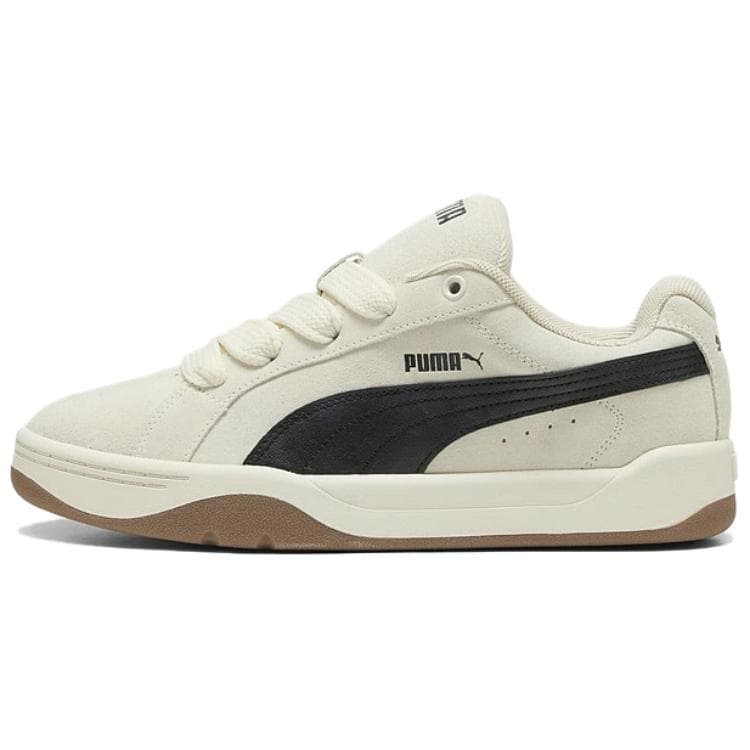 PUMA Park Lifestyle Synthetic Leather Cow Split Leather Comfortable Versatile Wear-Resistant Low-Top Sneakers Unisex Beige