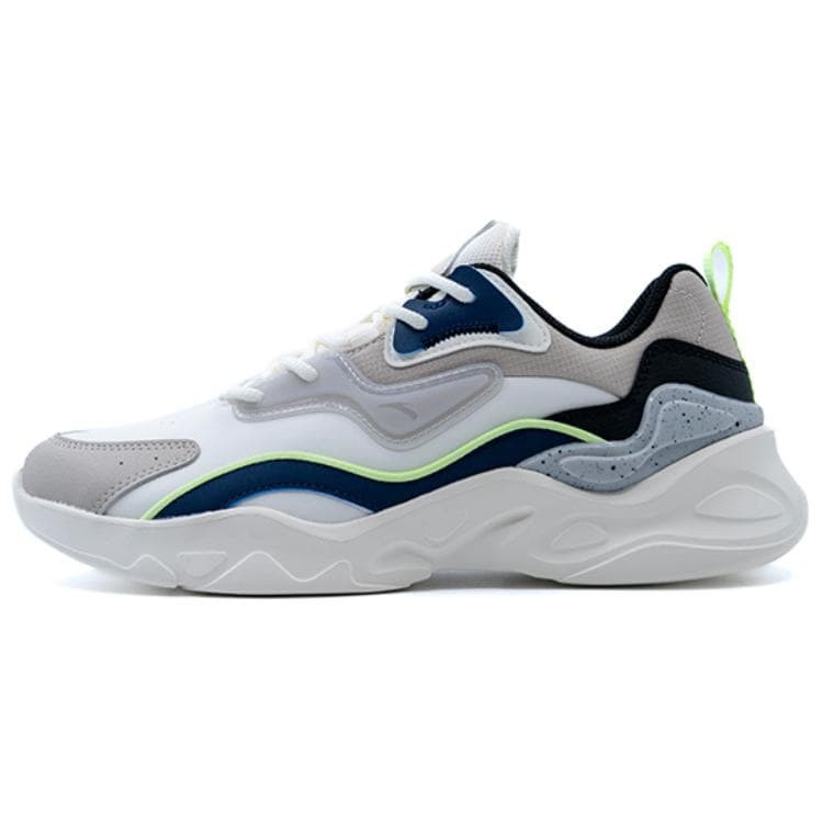 Anta Anti-Slip Wear-Resistant Low-Top Casual Shoes Men's White Gray Blue