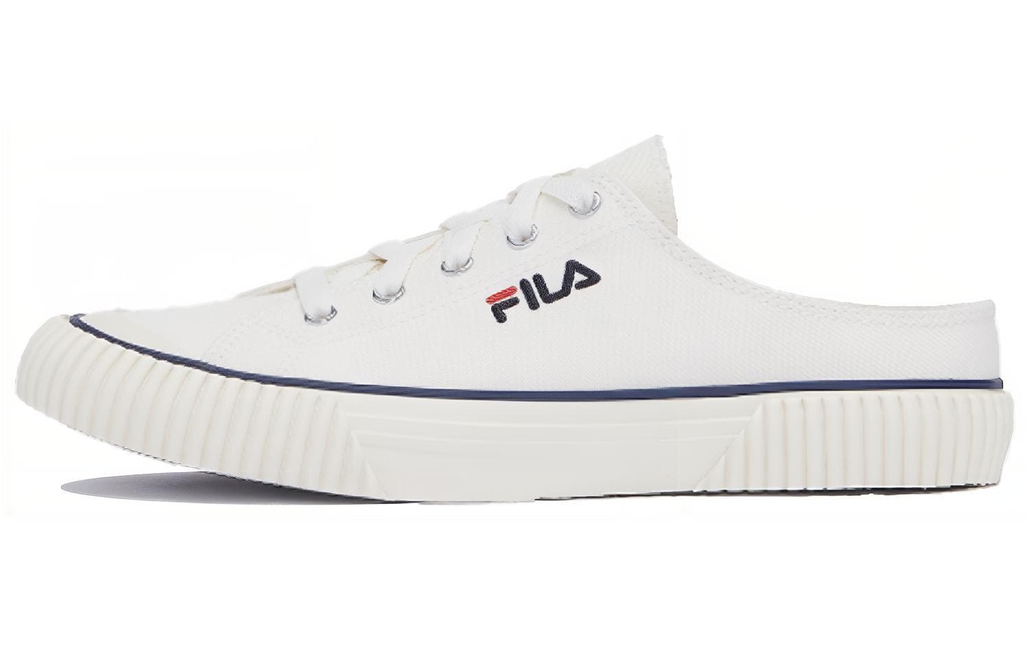 FILA Fabric Canvas Casual Low-Top Sneakers Unisex White Black