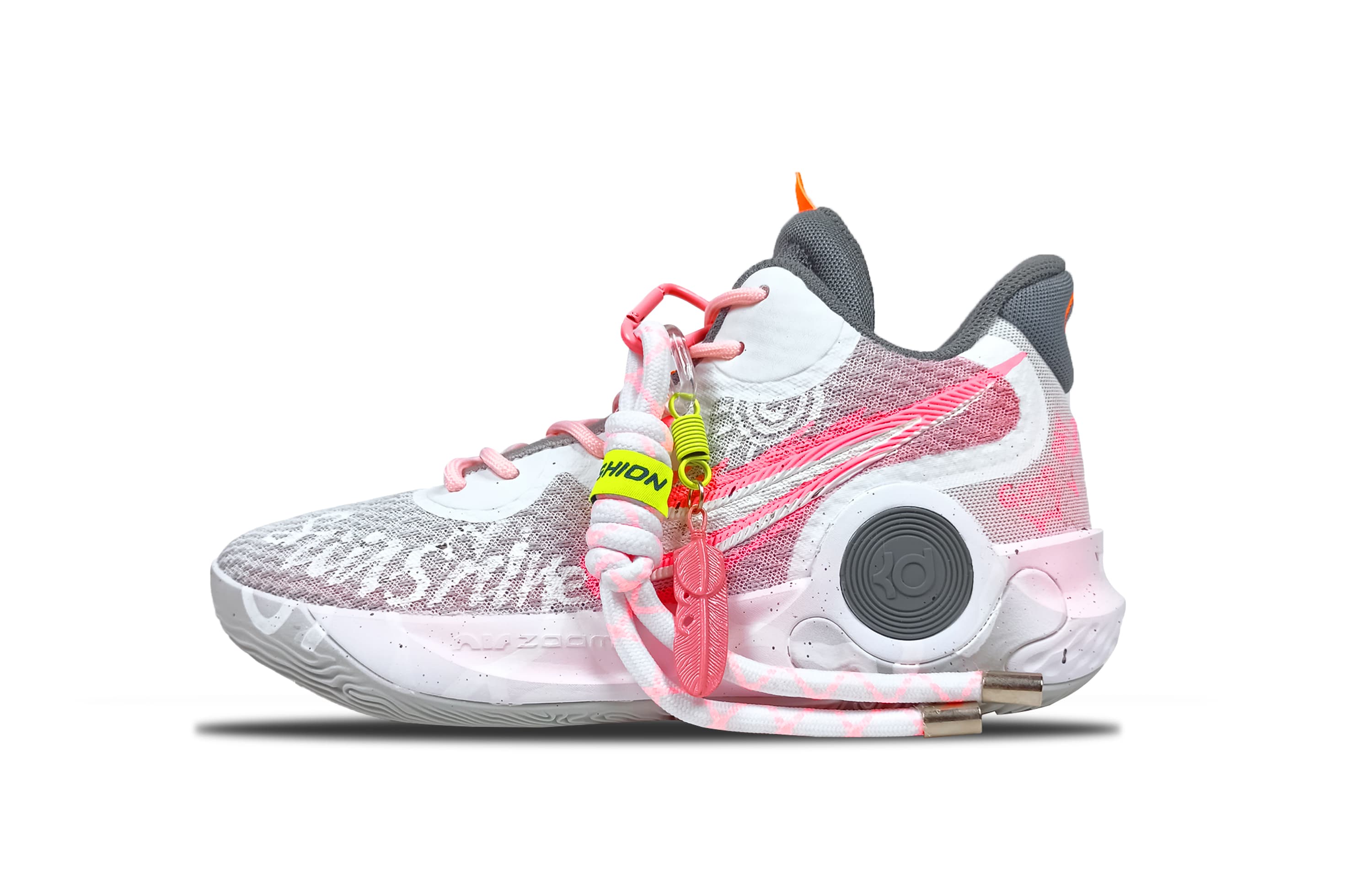 Nike KD Trey 5 IX Basketball Shoes Unisex Low-Top Pink Gray White