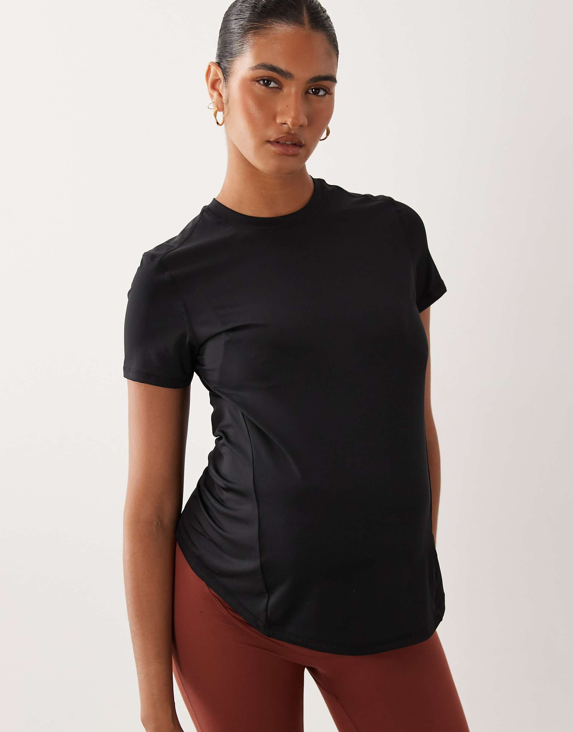 4505 Maternity Icon active quick dry performance T-shirt in black