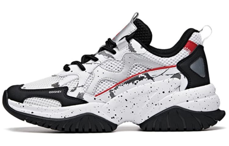 ANTA Chunky Sneakers Women's Low-Top Black White Red