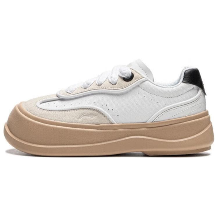 LINING Honey Platform Casual Shoes Women's Low-Top White Beige Black