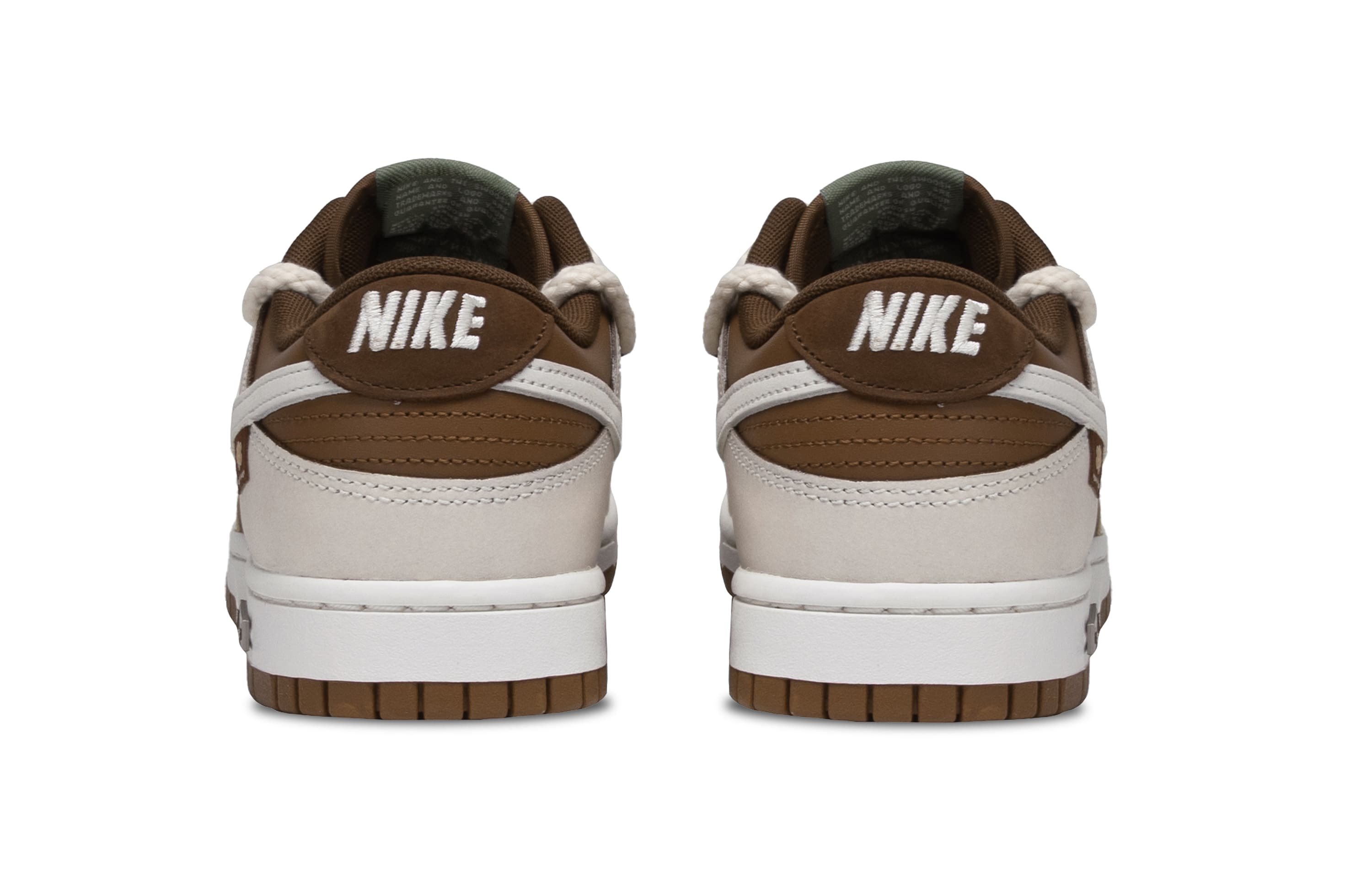 Nike Dunk Custom Retro Milk Coffee Distressed Deconstructed Fashion Trendy Casual Impact-Resistant Wear-Resistant Breathable Height-Increasing Low-Top Sneakers Men's Light Brown
