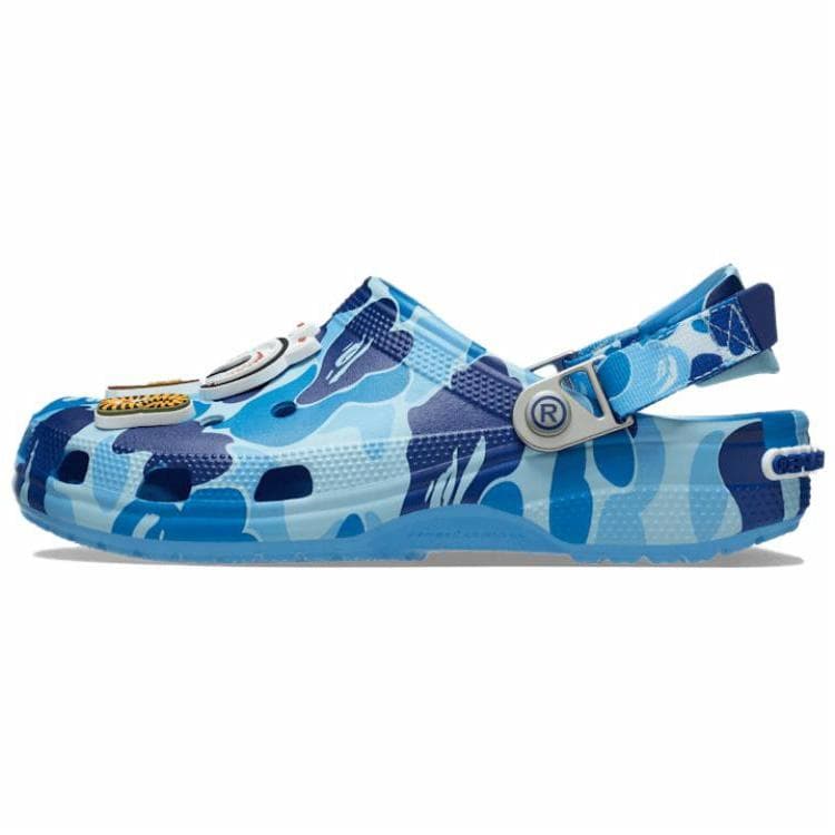 Crocs Classic Clog A Bathing Ape Abc Camo Blue