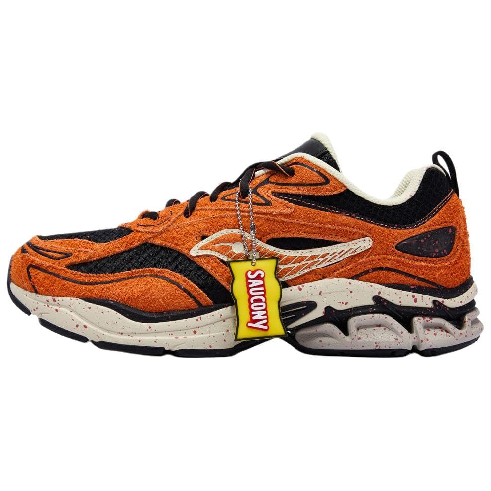 LAY'S x Saucony GRID FUSION Retro Fashion Trendy Versatile Comfortable Running Shoes Unisex Orange