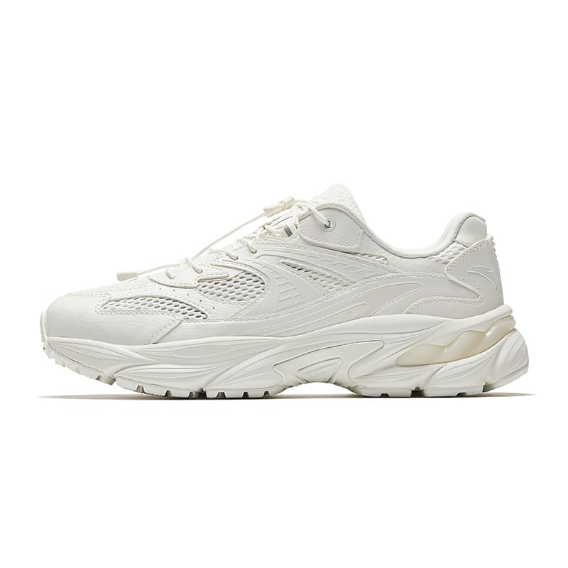 Anta AT802 Trendy Retro Breathable Height-Increasing Lightweight Low-Top Casual Shoes Men's Ivory White