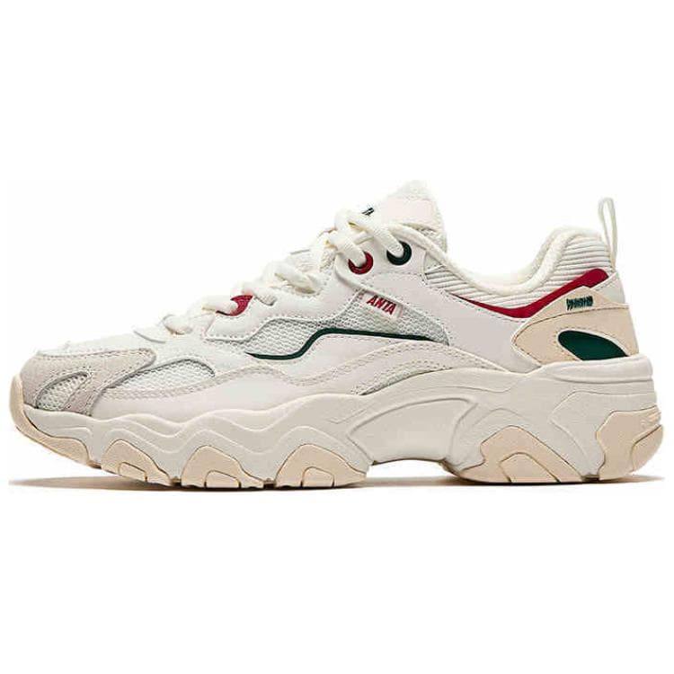 Anta Star Sea Comfortable Versatile Fashion Wear-Resistant Height-Increasing Bounce Low-Top Casual Shoes Women's Ivory White