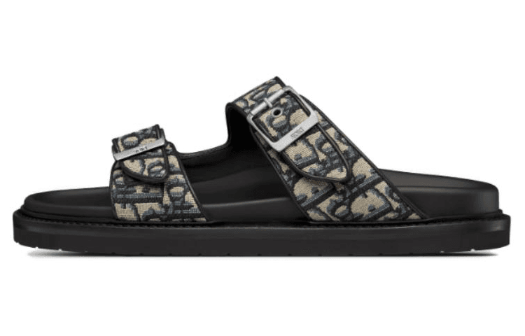 DIOR Aqua Sandal 'DIOR Oblique - Beige Black'