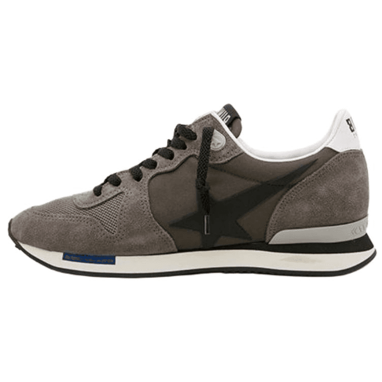 Golden Goose PU Polyester Calfskin Round Toe Lace-Up Low-Top Casual Shoes Women's Gray